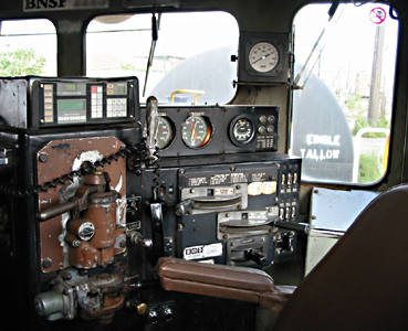 cockpit of train