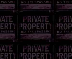 Private Property Sign Purple