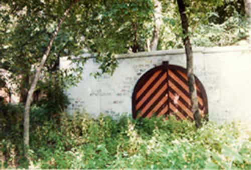 stone wall with gate